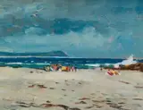 Nerine Desmond, Noordhoek Beach, oil on canvas laid down on board