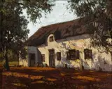Tinus de Jongh, Old Dutch House at Worcester, oil on canvas