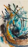 Abstract Composition by Paul du Toit, watercolour on paper, sold Jul 2019
