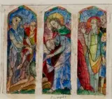 Christ Healing the Blind Man by Maud Sumner, 1962, watercolour on paper laid down on board, offered Jul 2019