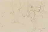 Island Sketch with Palm Trees by Alexis Preller, ink on paper, sold Jul 2019