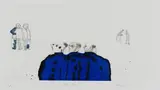 Robert Hodgins, New Boys, colour etching