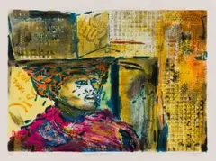 Kagiso Patrick Mautloa, Shopping Woman, lithograph