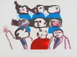 Robert Hodgins, Nine Characters Hoping for an Artist, lithograph