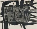 Abstract in Black by Cecil Skotnes, linocut, sold Jul 2019