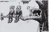 Zapiro, Mugabe, Mbeki, Zuma Cartoon, ink on paper
