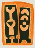 Hannes Harrs, Abstract Forms, colour screenprint