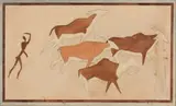 Erich Mayer, Rock Painting with Eland, watercolour and pencil on paper