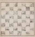 Erich Mayer, Chessboard, ink on paper