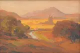 Meintjieskop, Pretoria, Aand by Jacobus Hendrik Pierneef, oil on canvas, sold May 2019