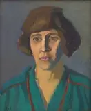 Portrait of a Woman by Maggie Laubser, oil on board, offered May 2019