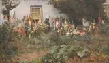 In die Blomtuin by Frans Oerder, oil on canvas, sold May 2019