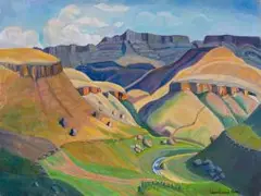 Leonora Everard-Haden, Giant's Castle II, acrylic on canvas