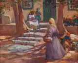 Malay Mothers and Children by Hugo Naude, oil on paper, offered May 2019