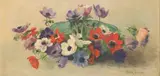 Still Life with Bowl of Anemones by Frans Oerder, oil on canvas, offered May 2019