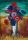 Anemones in Landscape by Johannes Meintjes, oil on board, offered May 2019
