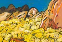 Brian Bradshaw, Granite and Bush, acrylic on canvas