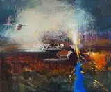 Margaret Gradwell, History Painting, acrylic on canvas