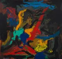 Kevin Atkinson, Pond Surface #2, acrylic on canvas