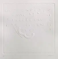 Susan Woolf, Short Hands White (from the Taxi Hand Signs series), blind embossing on paper