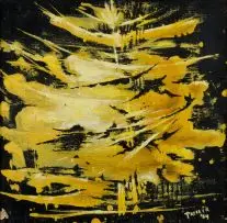 Abstract Composition by Alexis Preller, oil on canvas, sold May 2019