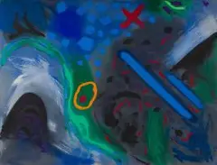 Kevin Atkinson, Abstract Composition, acrylic on canvas
