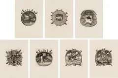 Pippa Skotnes, White Wagons, portfolio, 1993, etching and blind embossing