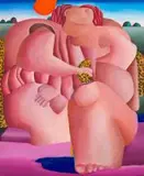 Margaret McKean, Nude in a Landscape, oil on canvas