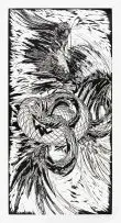 Wim Botha, Dragon, linocut