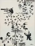 Calligraphic Forms by Walter Battiss, oil on canvas, sold May 2019