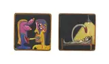 Norman Catherine, Diptych, oil on wood panel