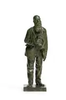 Anton van Wouw, Leemans the Postman, bronze with a green patina; cast by the Nisini foundry, Rome