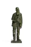 Anton van Wouw, Leemans the Postman, bronze with a green patina; cast by the Nisini foundry, Rome