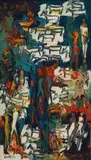 Goat Herders by Walter Battiss, oil on board, sold May 2019
