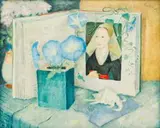 Open Book by Alexis Preller, oil on canvas laid down on board, offered May 2019