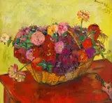 Still Life with Basket of Flowers by Irma Stern, oil on canvas, offered May 2019