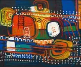 Abstract Composition by Walter Battiss, oil on canvas, offered May 2019