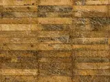 Willem Boshoff, Crossfire, incised and painted found wood