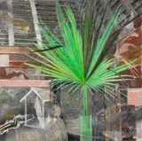 Karel Nel, Presence: Leaf Shrine, North Island, Seychelles, 2014, charcoal, pastel and pigment on bonded fibre fabric