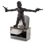 David Brown, Last Hatted Autocrat, bronze and steel