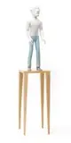 Conrad Botes, Waiting for a Miracle, carved and painted Jacaranda wood