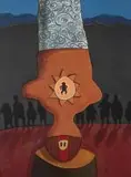 Colbert Mashile, Mponeng, oil on canvas
