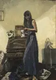 Mia Chaplin, Friday Night Dress, Lores, oil on canvas