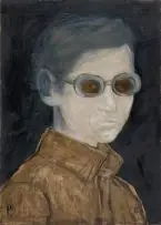 Shany van den Berg, Brille, oil on board