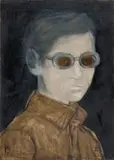 Shany van den Berg, Brille, oil on board