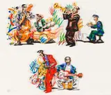 David Gerstein, Musicians, hand-painted laser-cut paper
