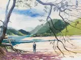 Peter Croxon, Manteku Lagoon, Wild Coast, oil on canvas