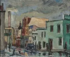 Cape Town by David Botha, oil on panel, sold Mar 2019