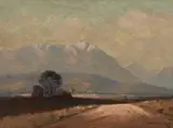Willem Hermanus Coetzer, Landscape with Snow Capped Mountains