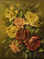 Roses by Tinus de Jongh, oil on canvas, offered Mar 2019